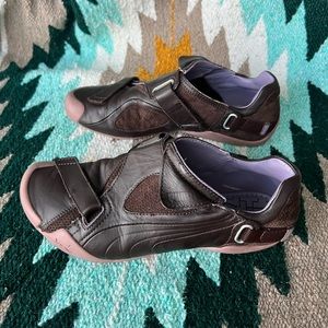 Dark Brown Puma Slip-On Sneakers